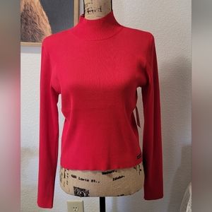 Calvin Klein size large red mock neck